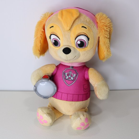 Paw Patrol Snuggle Up Pup Skye Bedtime Pal Flashlight Talking Puppy Plush - Picture 15 of 15